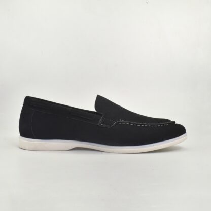 Aurora – Black Italian Vegan Suede Sneaker Slip On 317A - Image 10