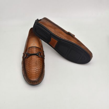 Aurora – Tan Semi Wrinkle Free Driving Fish Croco Slip On 316C - Image 9