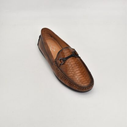 Aurora – Tan Semi Wrinkle Free Driving Fish Croco Slip On 316C - Image 7