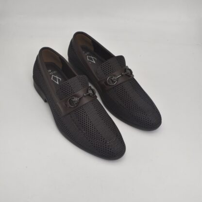 Aurora - Brown Wrinkle Free Vegan Snake Foil Slip On 318B - Image 6