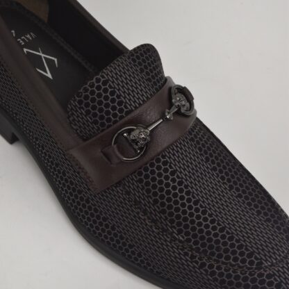 Aurora - Brown Wrinkle Free Vegan Snake Foil Slip On 318B - Image 8