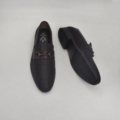 Aurora - Brown Wrinkle Free Vegan Snake Foil Slip On 318B - Image 9