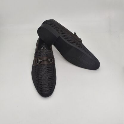 Aurora - Brown Wrinkle Free Vegan Snake Foil Slip On 318B - Image 10