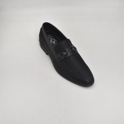 Aurora - Black Wrinkle Free Vegan Snake Foil Slip On 318A - Image 7