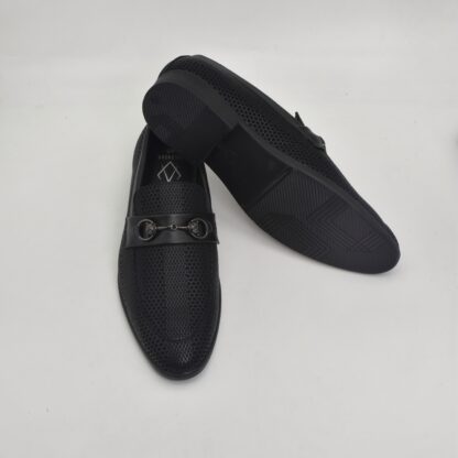 Aurora - Black Wrinkle Free Vegan Snake Foil Slip On 318A - Image 9