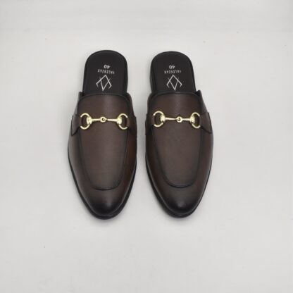 Aurora – Brown Semi Wrinkle Free Horse Bit Mules 314B - Image 5