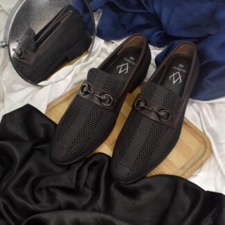 Aurora - Brown Wrinkle Free Vegan Snake Foil Slip On 318B