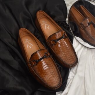 Aurora – Tan Semi Wrinkle Free Driving Fish Croco Slip On 316C