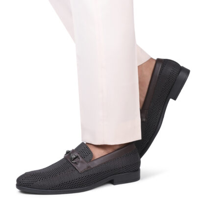 Aurora - Brown Wrinkle Free Vegan Snake Foil Slip On 318B - Image 4