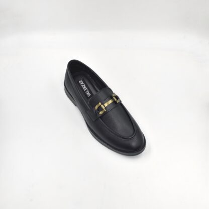 RareLux - Black Wrinkle Free HorseBit Loafer V0018A - Image 5