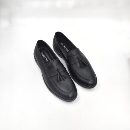 RareLux - Black Wrinkle Free Tassel Loafer V0016A - Image 4