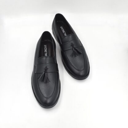RareLux - Black Wrinkle Free Tassel Loafer V0016A - Image 8