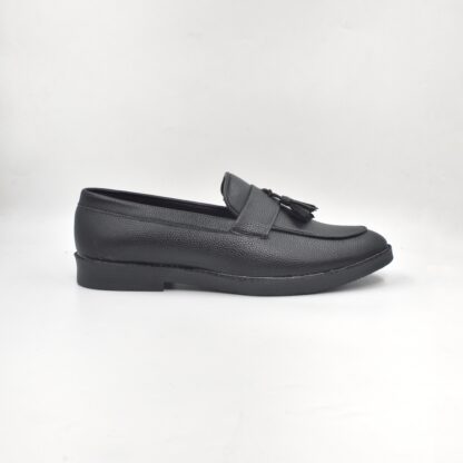 RareLux - Black Wrinkle Free Tassel Loafer V0016A - Image 7