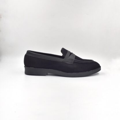 RareLux - Black Vegan Suede Penny Loafer V0015A - Image 7
