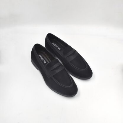 RareLux - Black Vegan Suede Penny Loafer V0015A - Image 4