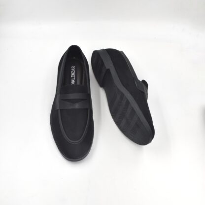 RareLux - Black Vegan Suede Penny Loafer V0015A - Image 6