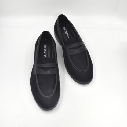 RareLux - Black Vegan Suede Penny Loafer V0015A - Image 8