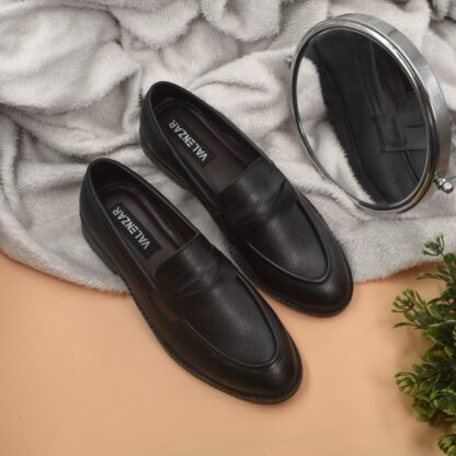 RareLux - Black Wrinkle Free Penny Loafer V0017A - Image 9