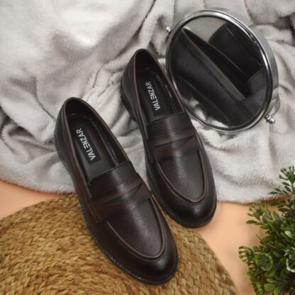 RareLux - Brown Wrinkle Free Penny Loafer V0017B - Image 9