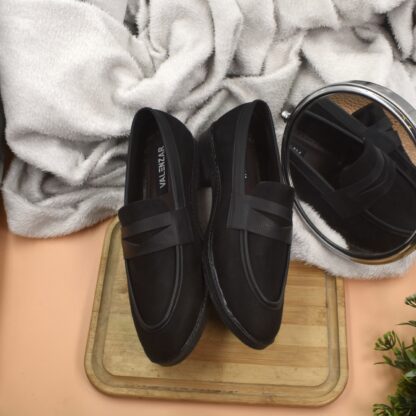 RareLux - Black Vegan Suede Penny Loafer V0015A - Image 9