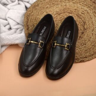 RareLux - Black Handmade Wrinkle Free Horsebit Loafer V0024A