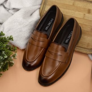 RareLux - Tan Handmade Wrinkle Free Penny Loafer V0025C