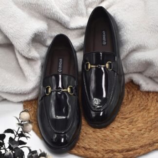 RareLux - Black Handmade Horsebit Patent Loafer V0032A