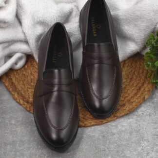 RareLux - Brown Handmade Wrinkle Free Penny Loafer V0042B