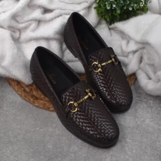 RareLux - Brown Italian Wrinkle Free HorseBit Slip On V0046B