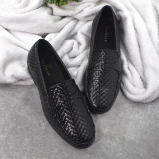 RareLux - Black Italian Wrinkle Free HorseBit Slip On V0048A