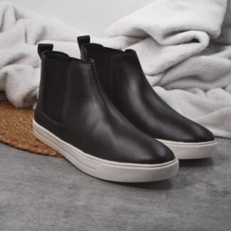 Rarelux Sneaker - Brown Handmade Wrinkle Free Plain Chelsea Sneaker V0058B
